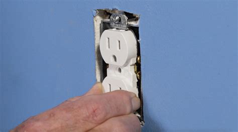 how to fix sagging electrical box|loose electrical box fix.